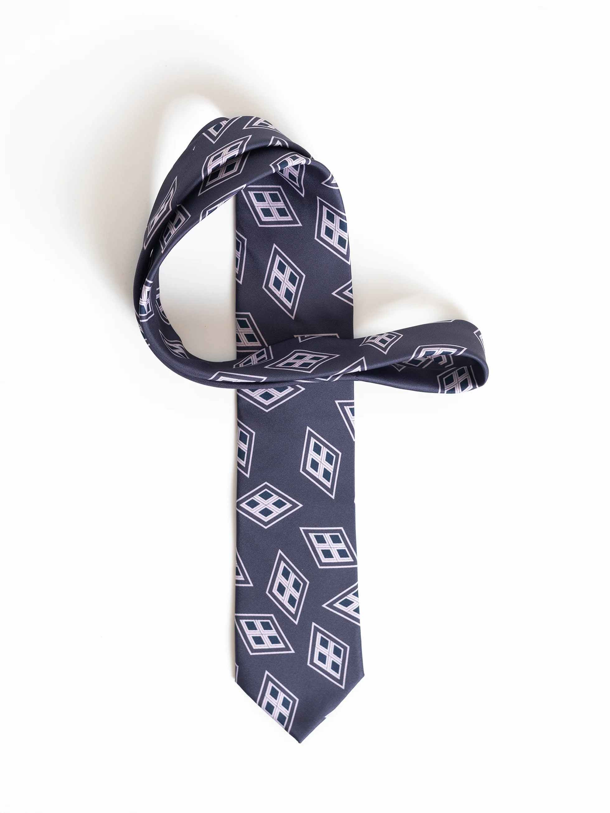 CORBATA MOTIVOS GEOMÉTRICOS MARINO - Image 3
