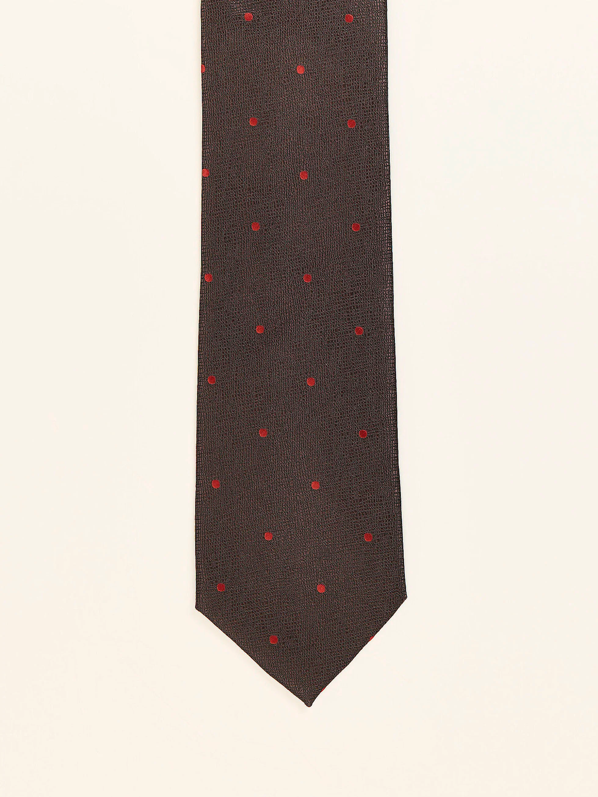 CORBATA LUNARES MARRÓN