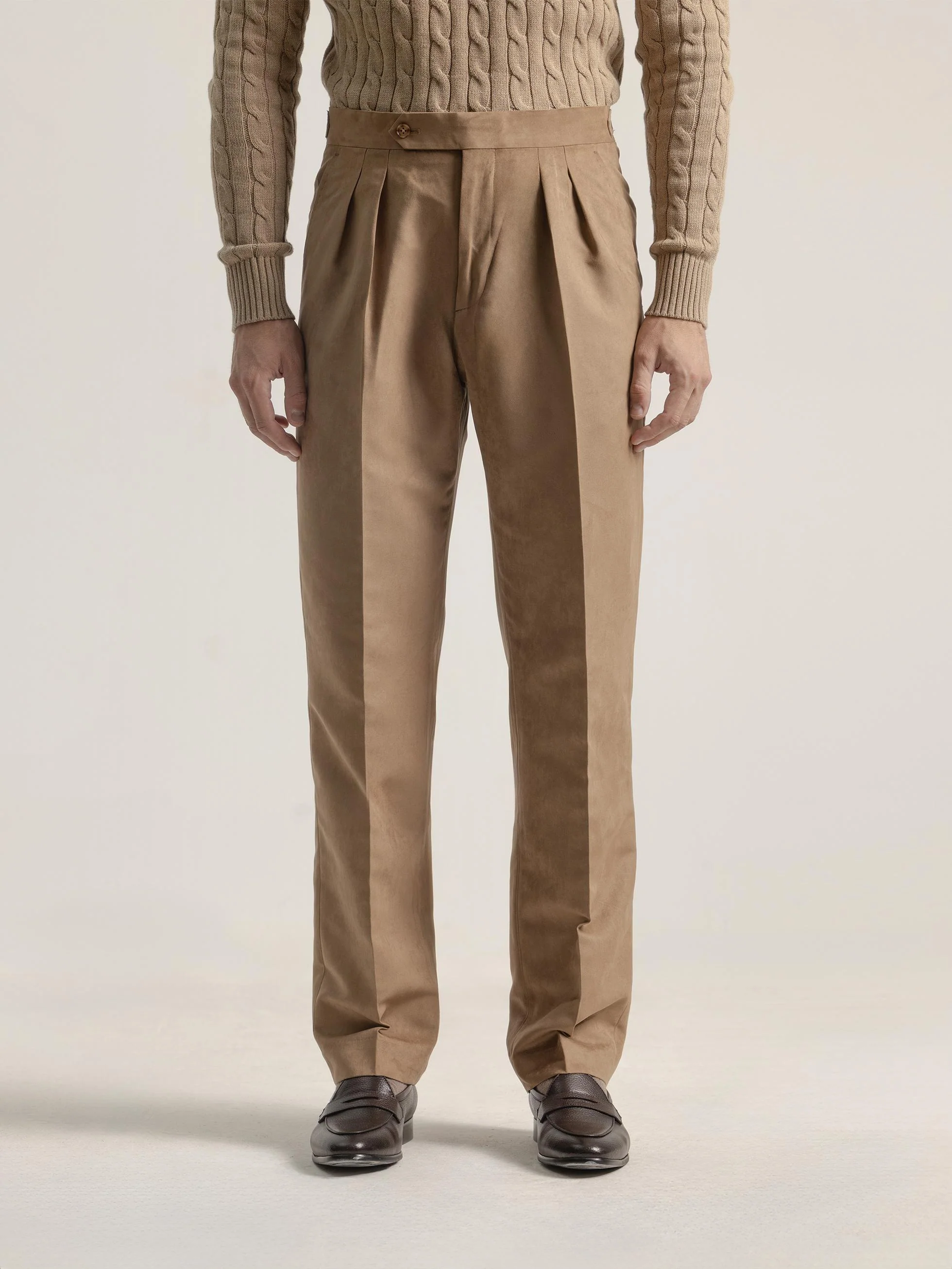 PANTALON SUEDE RELAXED FIT TOSTADO - Image 3