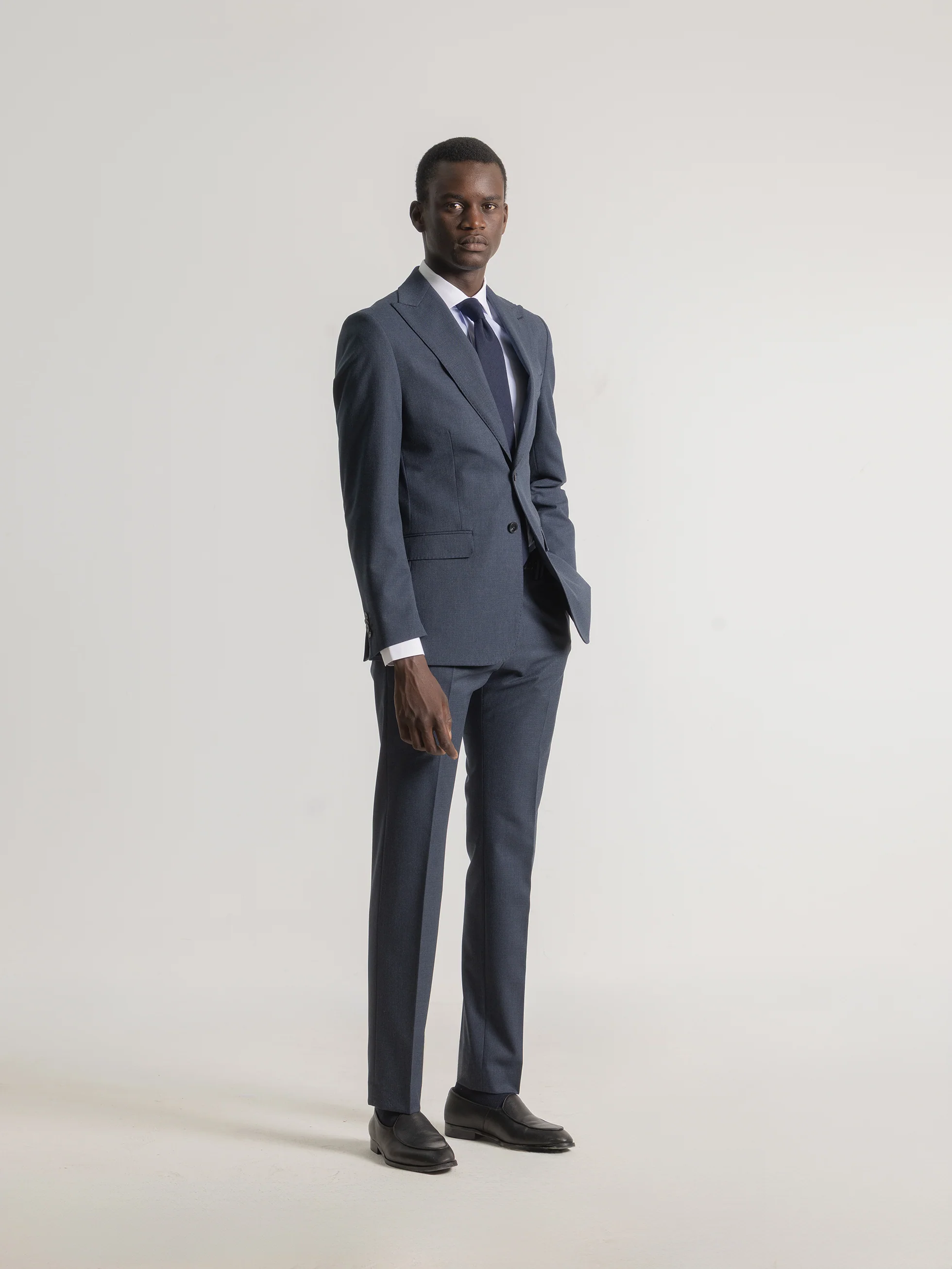 TRAJE MICROCUADRO AZUL INDIGO
