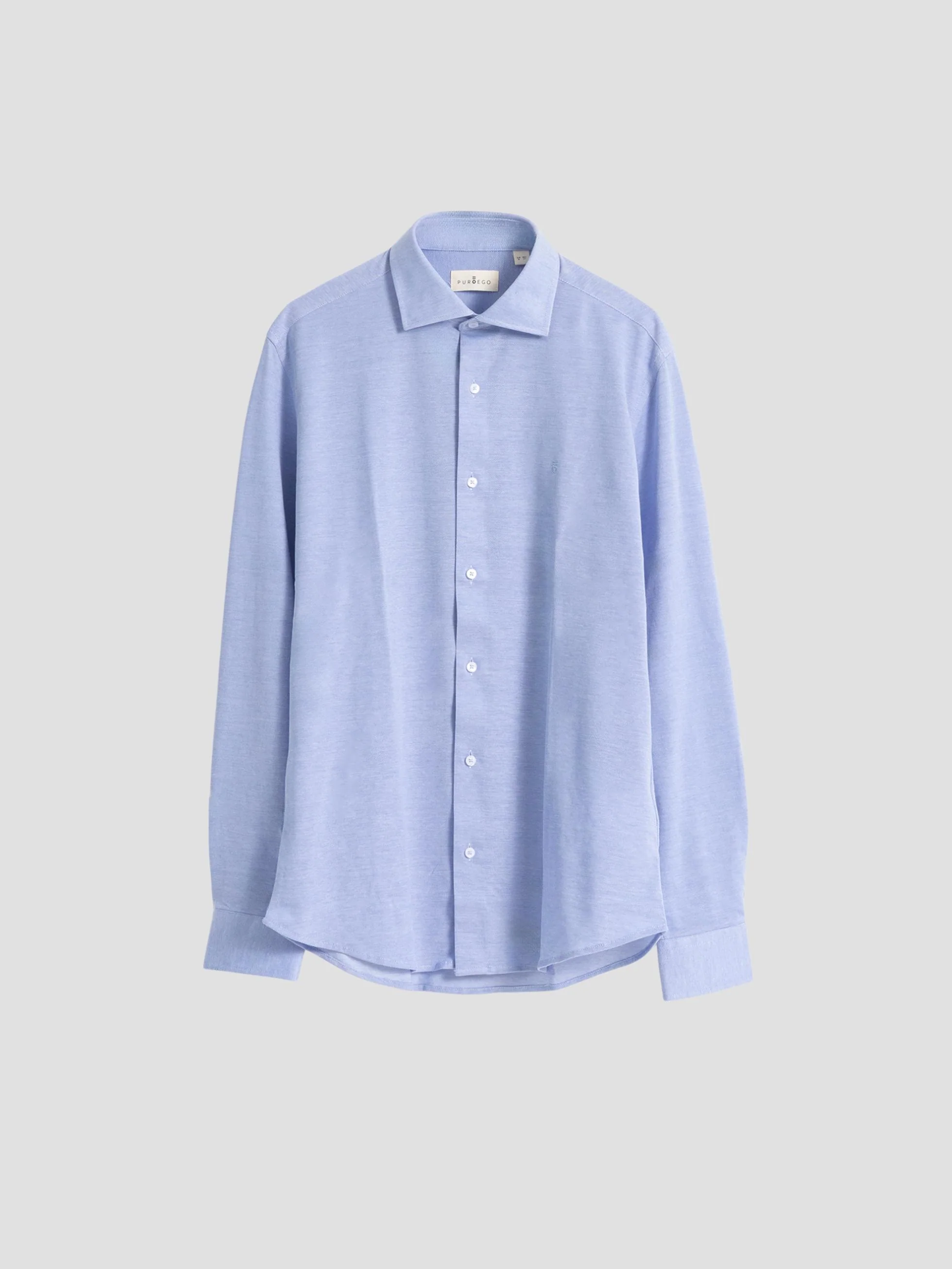 CAMISA MICRO ESTRUCTURA ALGODÓN AZUL - Image 5