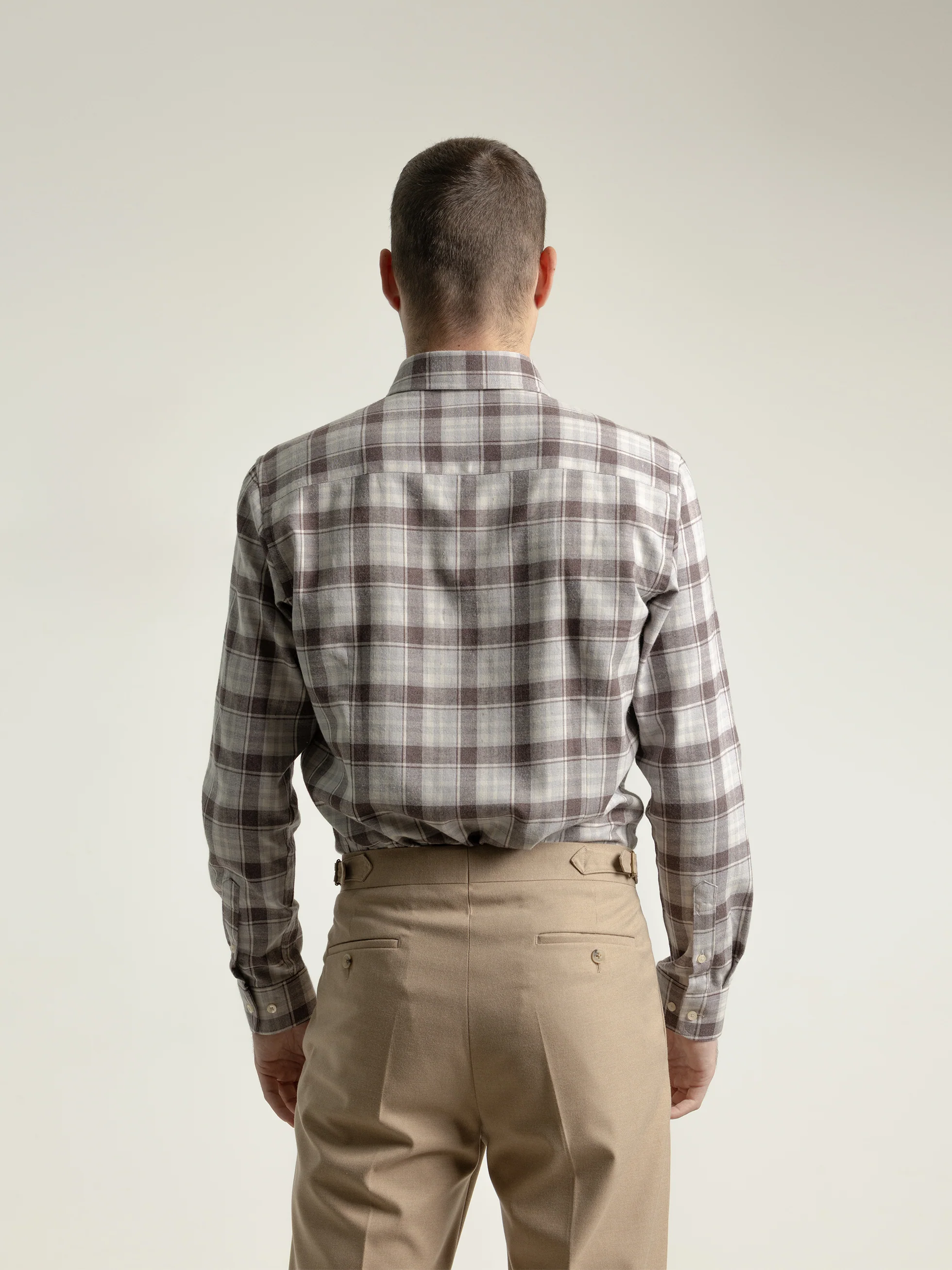 CAMISA CUADRO TARTÁN MARRÓN - Image 4