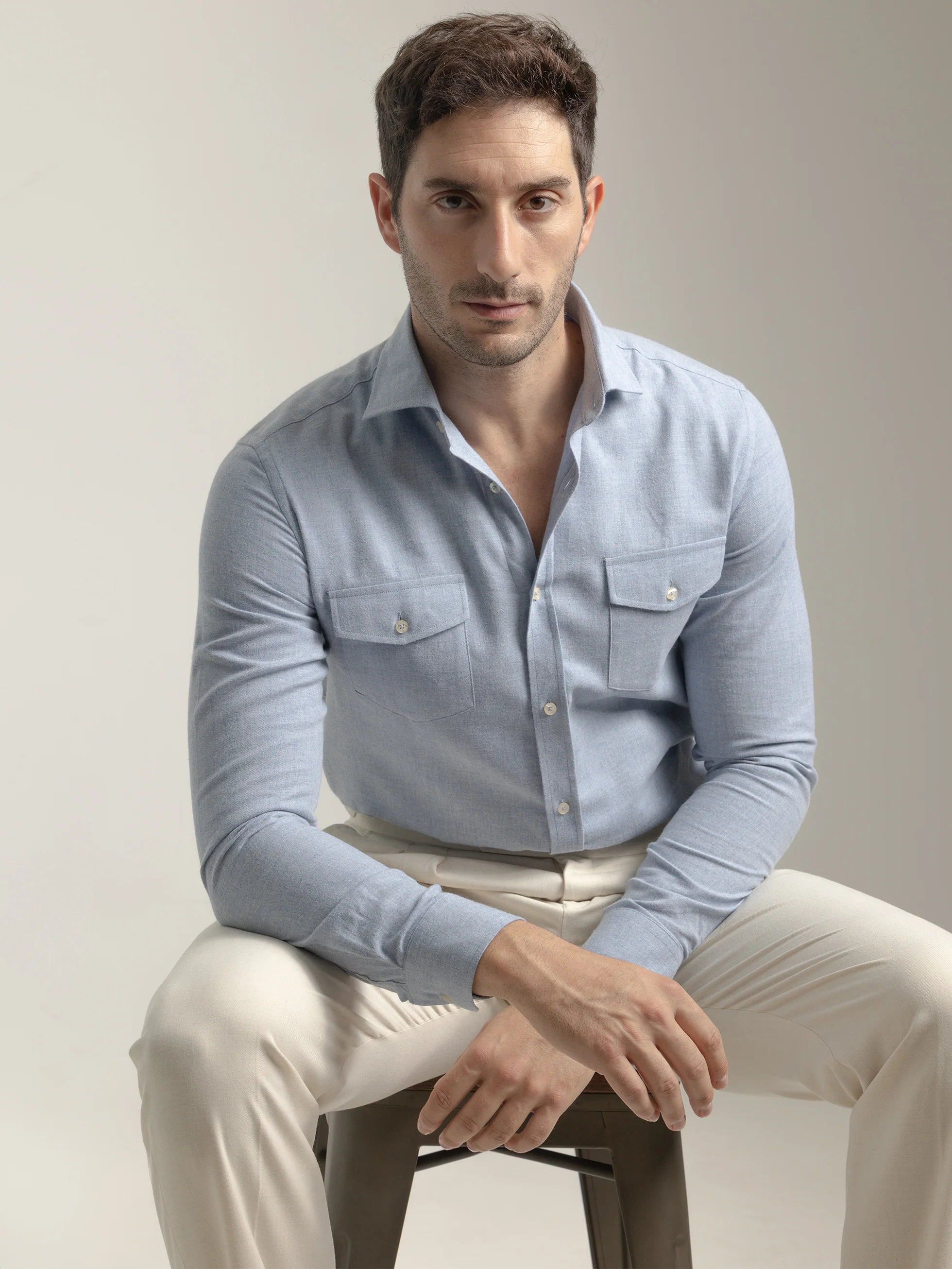 CAMISA BOLSILLOS AZUL CLARO - Image 3