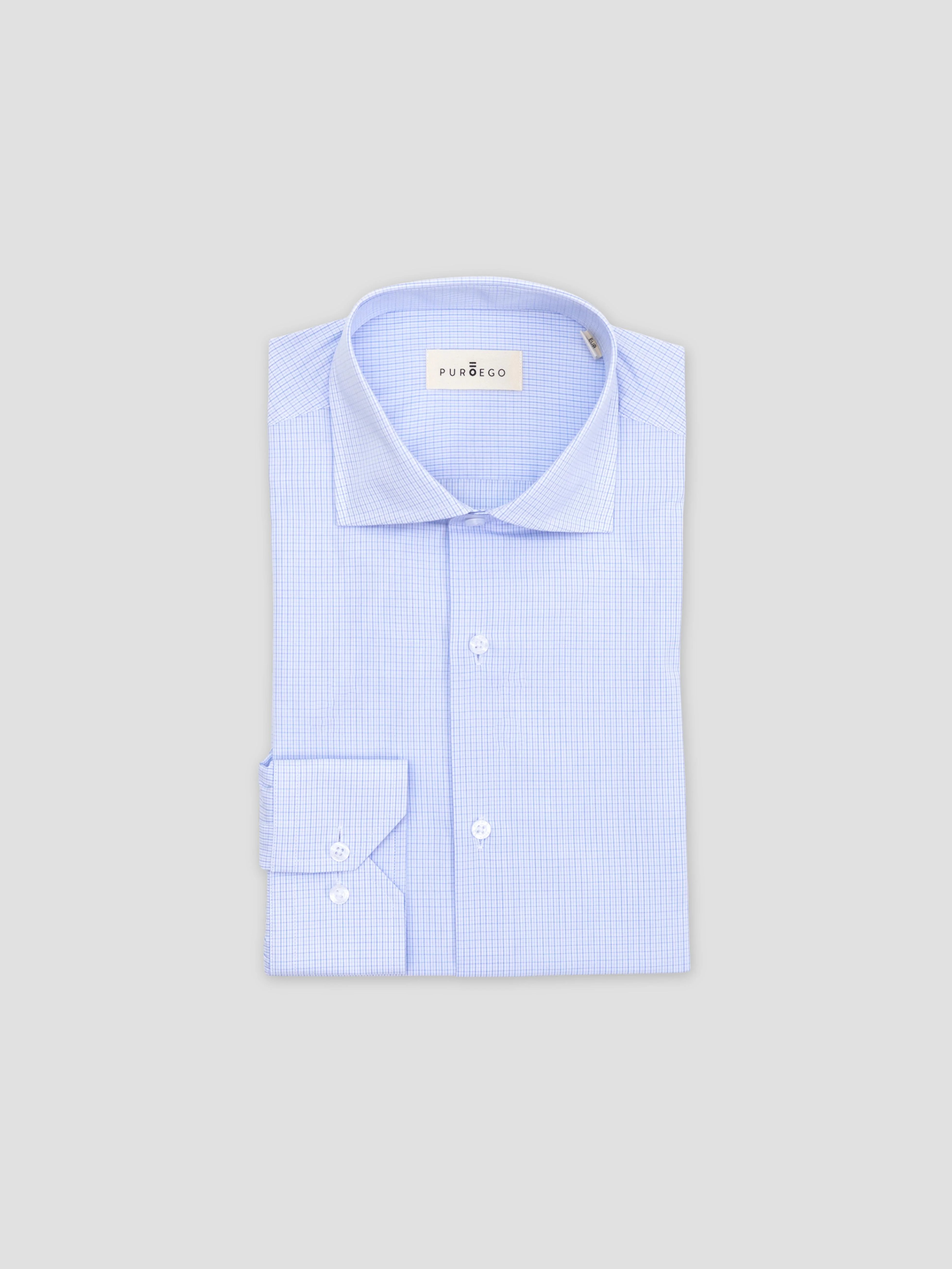 CAMISA VESTIR CUADROS AZUL CELESTE - Image 5