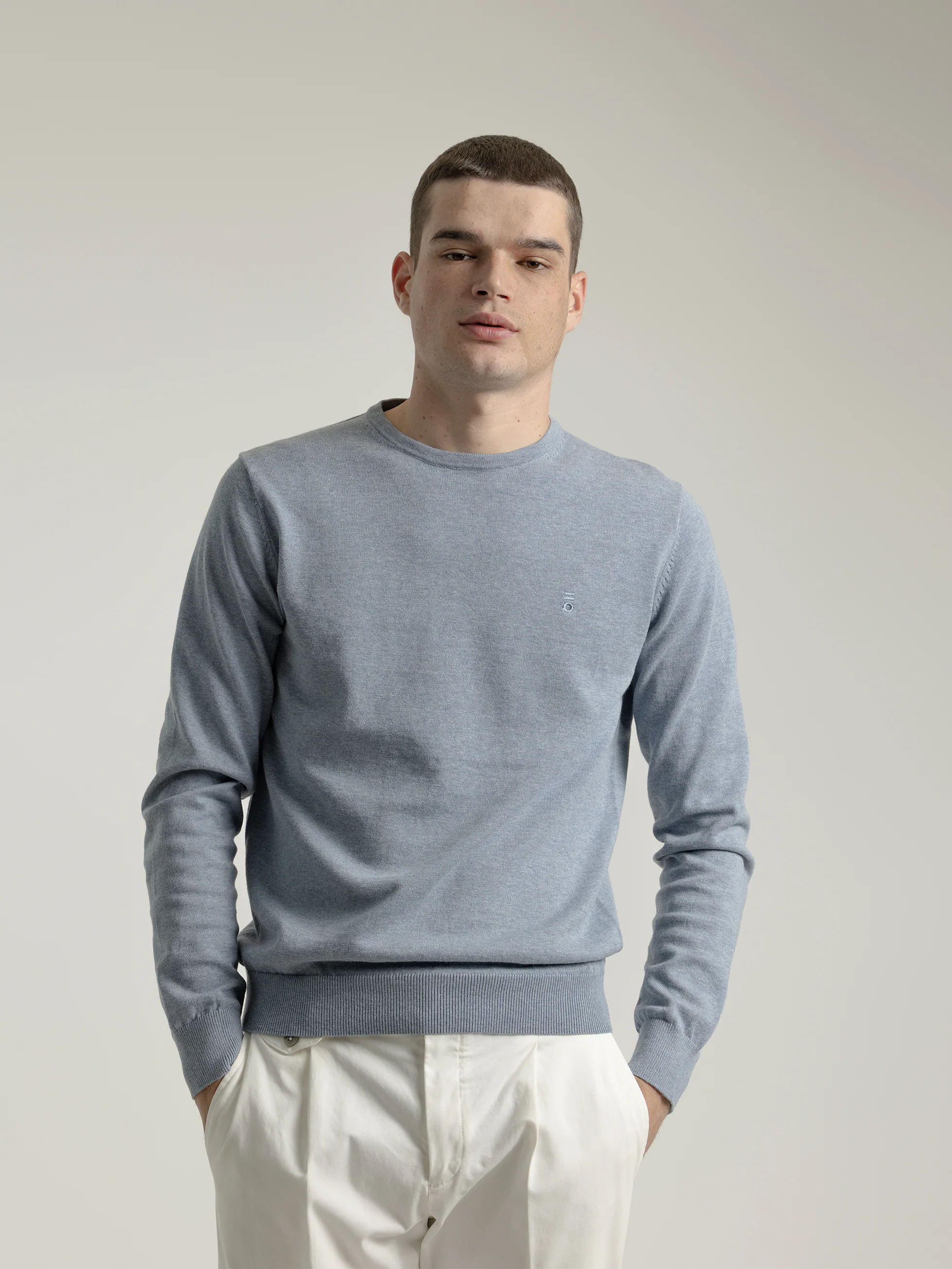 JERSEY ALGODÓN CUELLO REDONDO AZULINA - Image 3