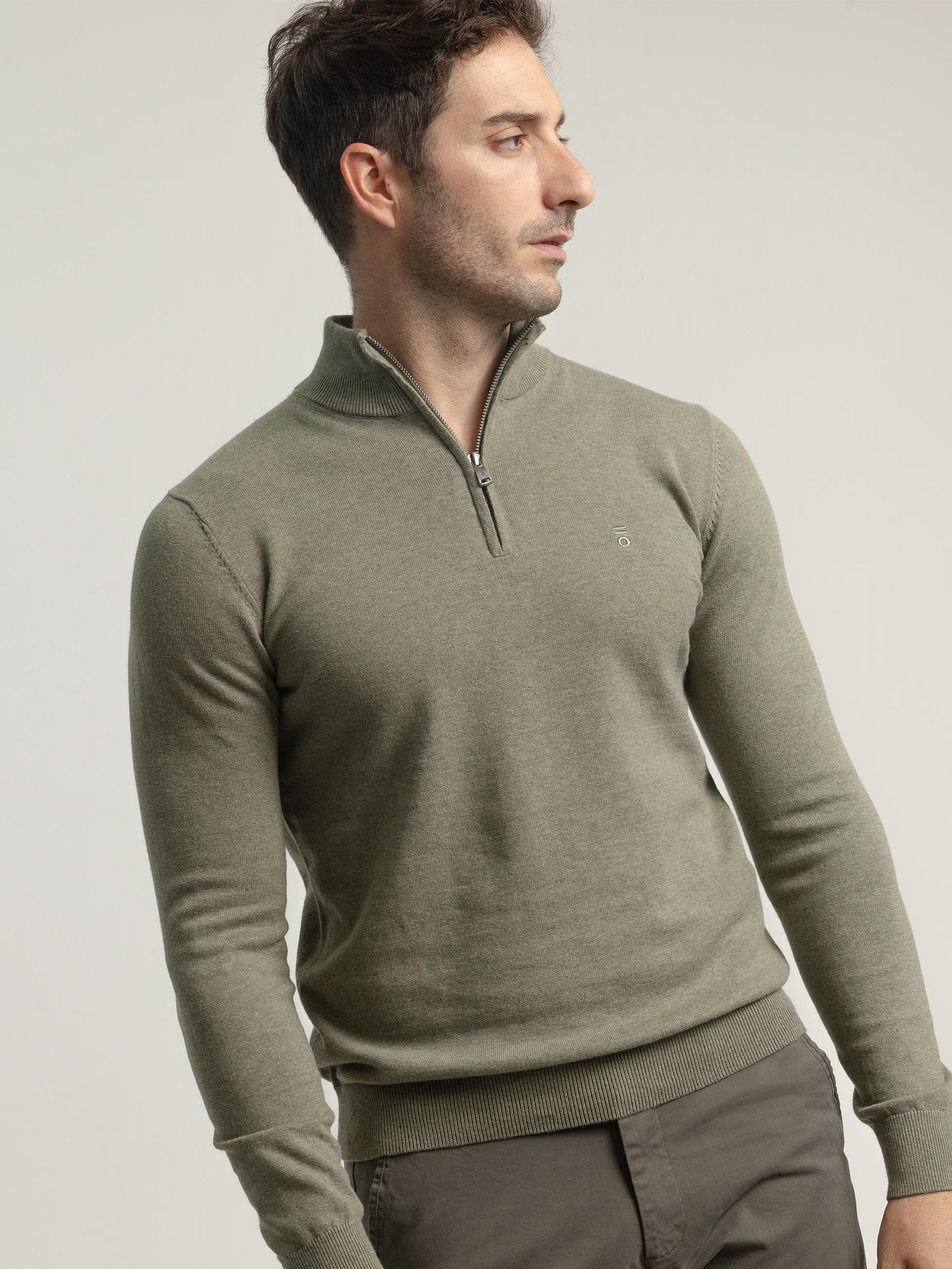 JERSEY CUELLO MOCK CREMALLERA VERDE CLARO - Image 3