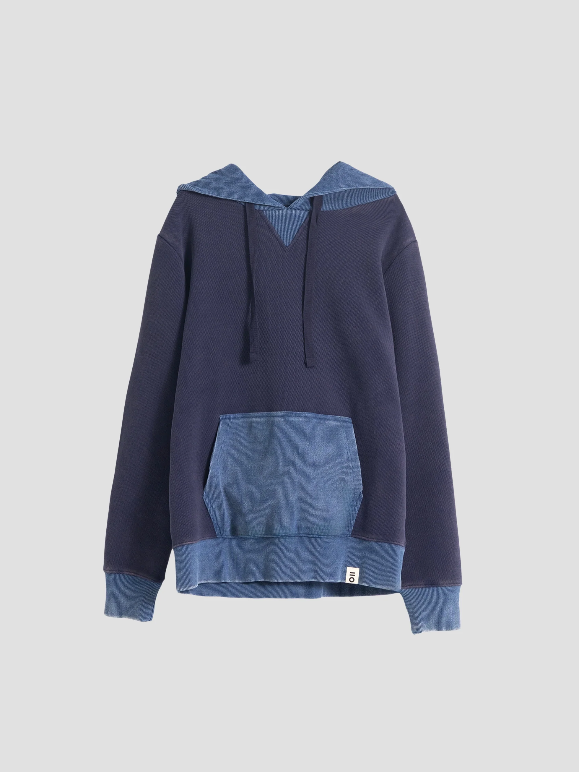 SUDADERA ESTRUCTURA CON CAPUCHA AZUL TINTA - Image 5