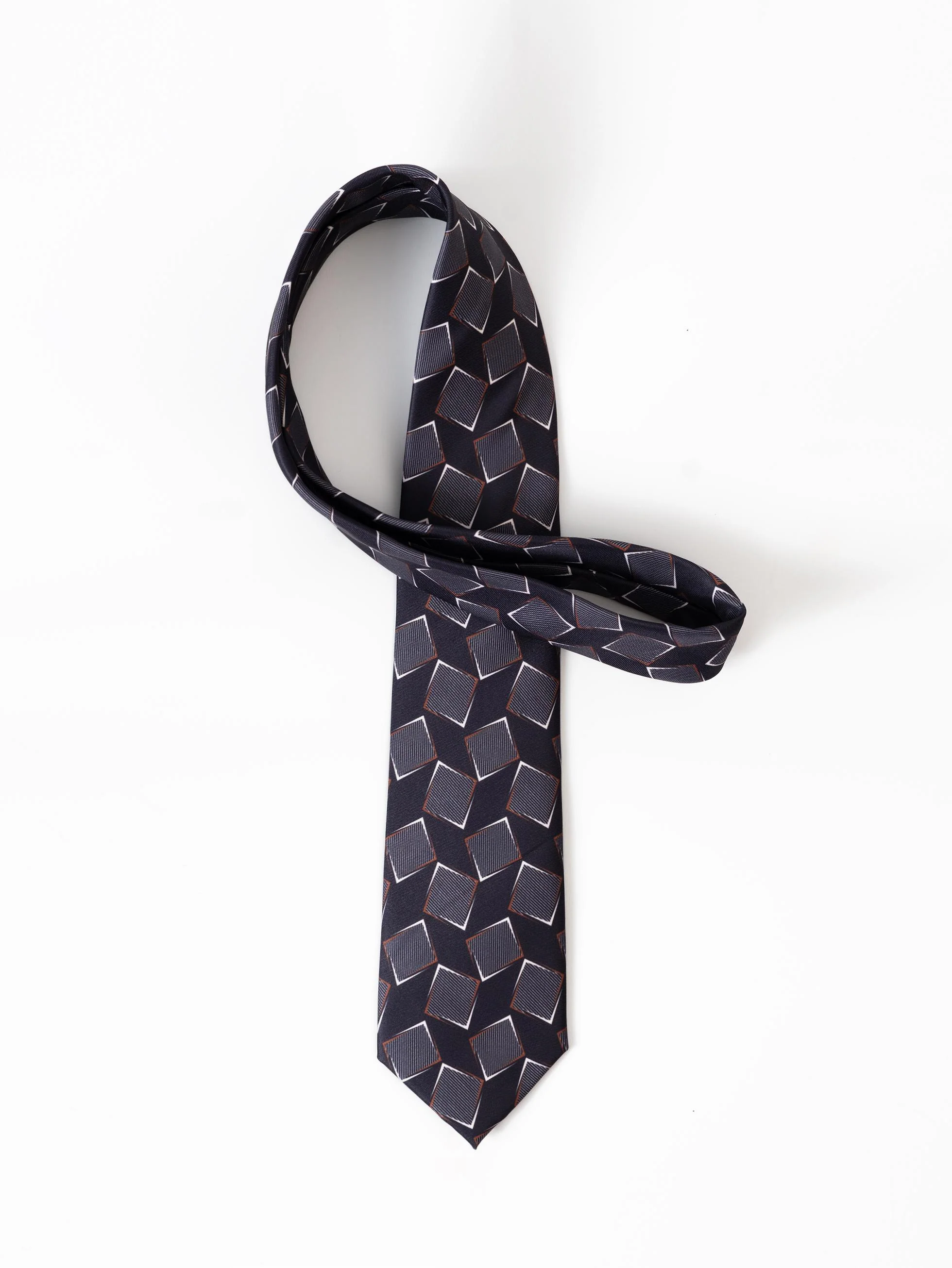 CORBATA ESTAMPADO GEOMÉTRICO GRIS - Image 2