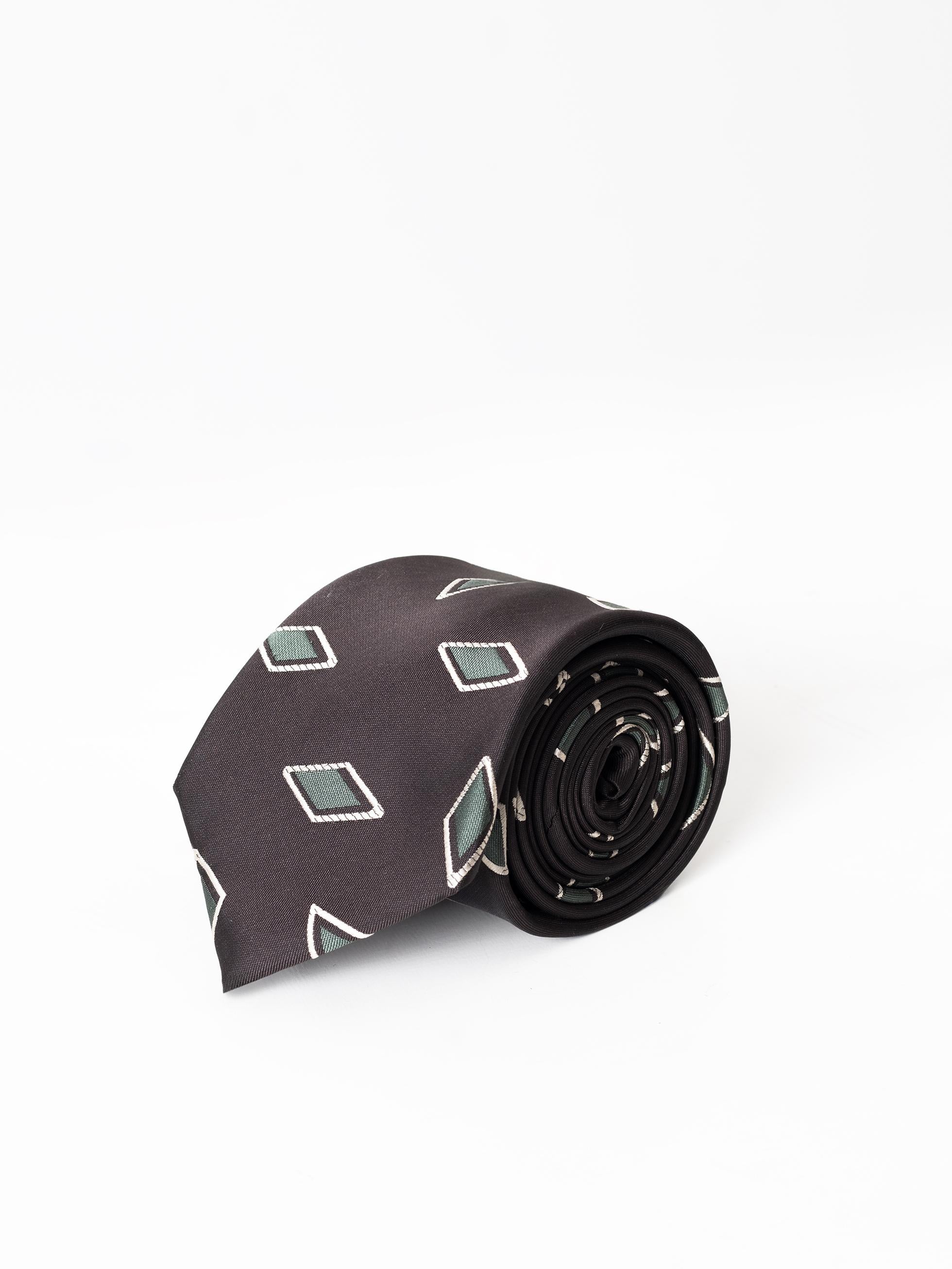 CORBATA ROMBOS NEGRA