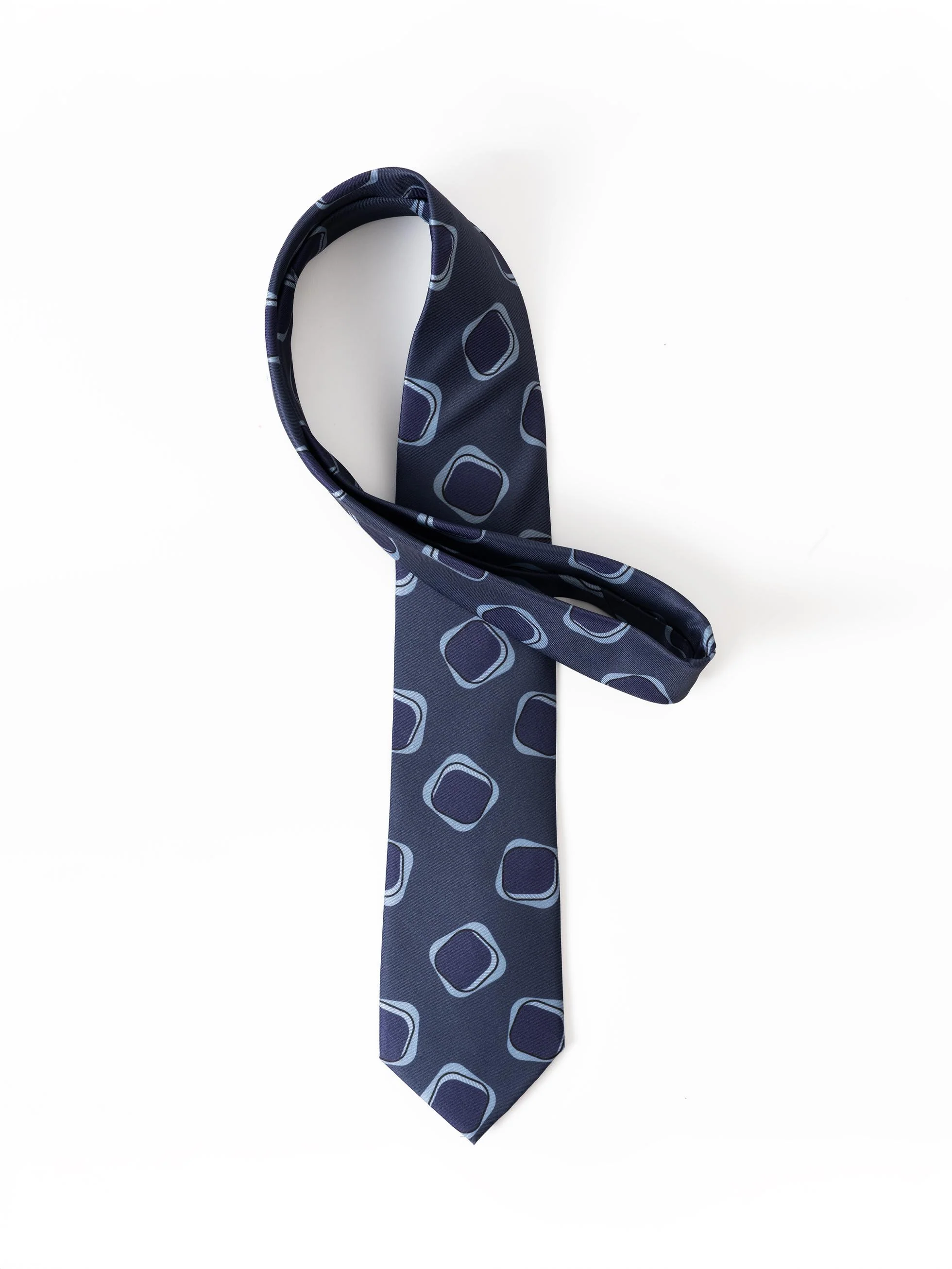 CORBATA ESTAMPADO GEOMÉTRICO AZUL - Image 2