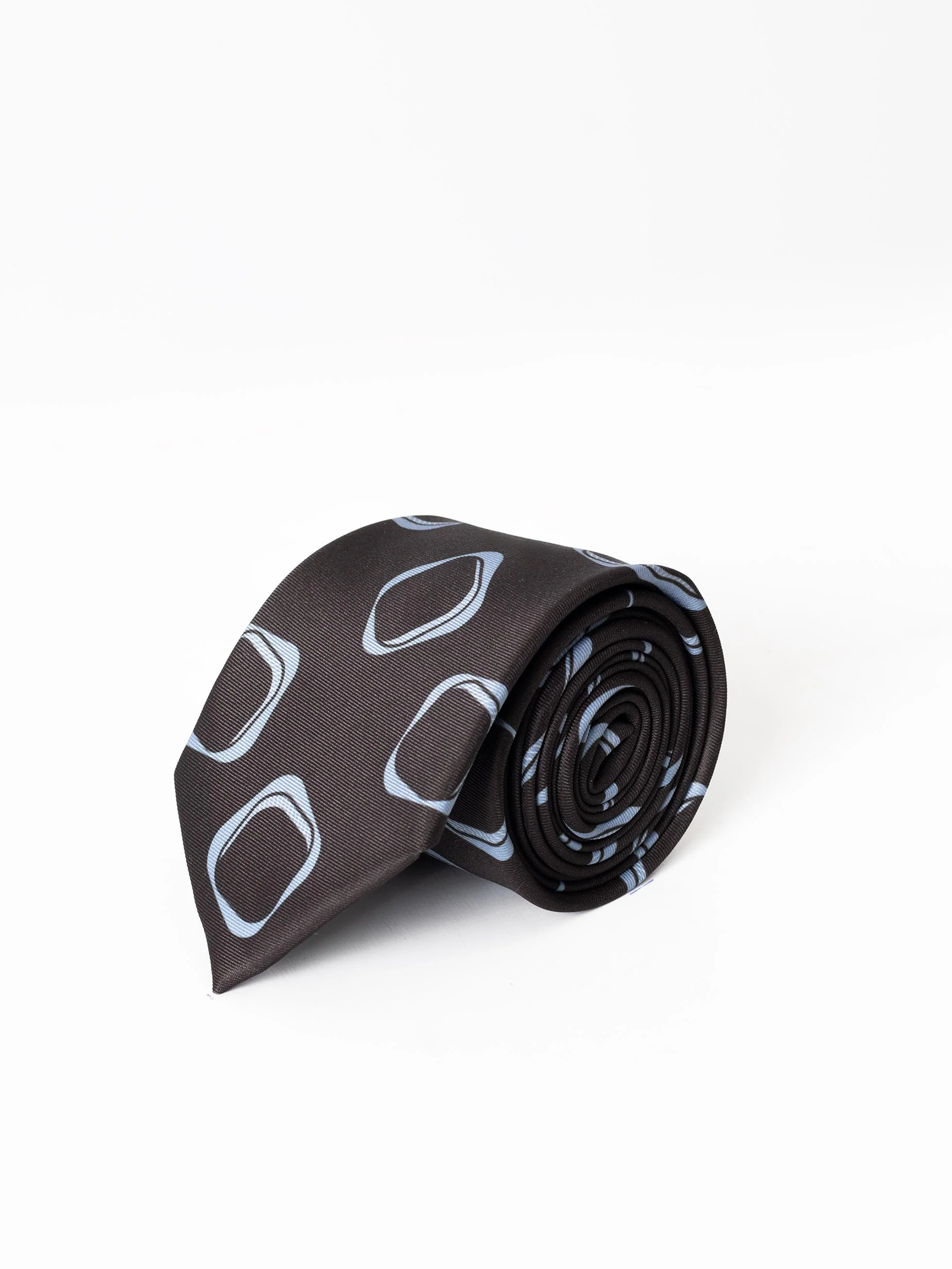 CORBATA ESTAMPADO GEOMÉTRICO NEGRA