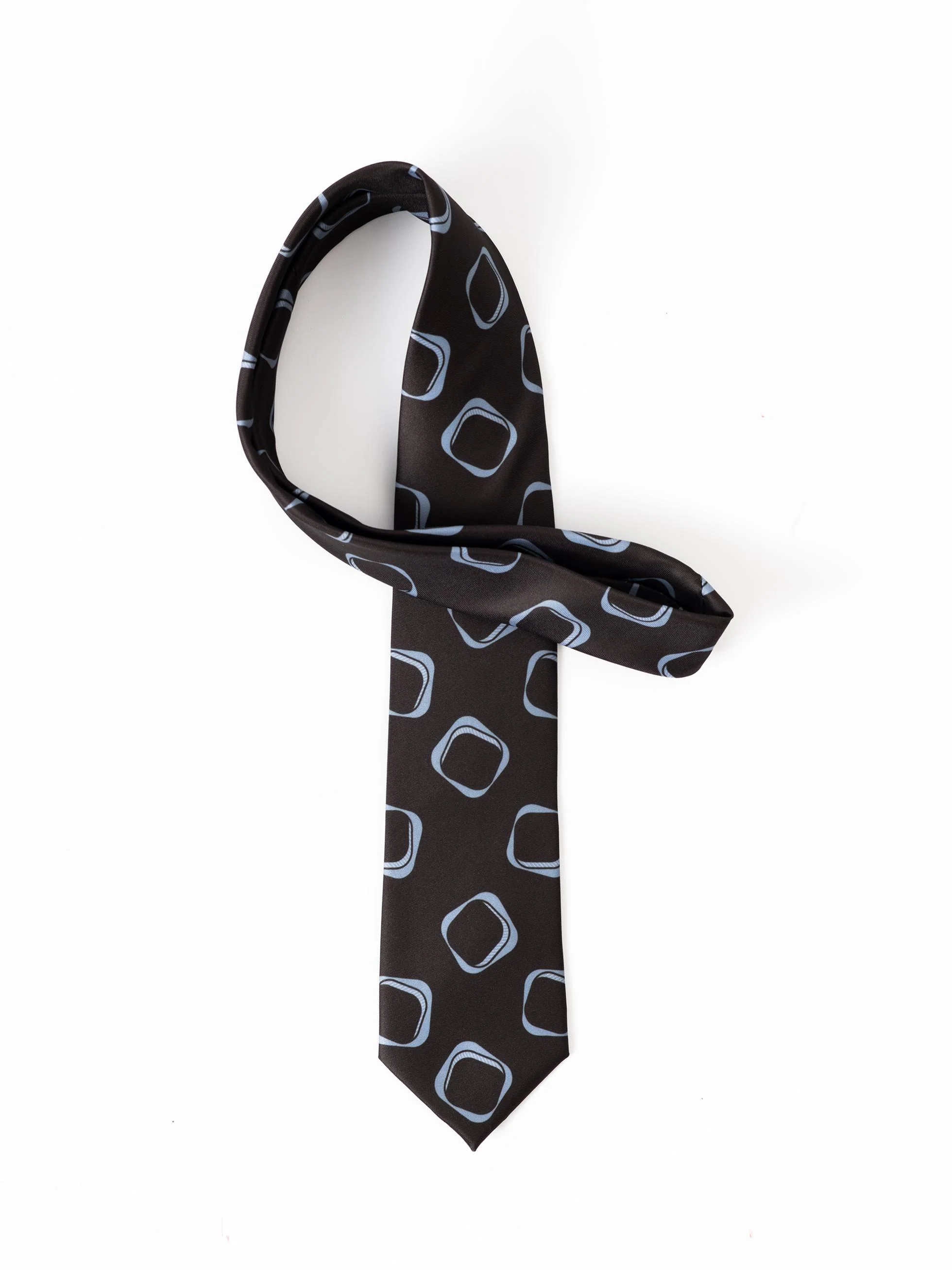 CORBATA ESTAMPADO GEOMÉTRICO NEGRA - Image 2