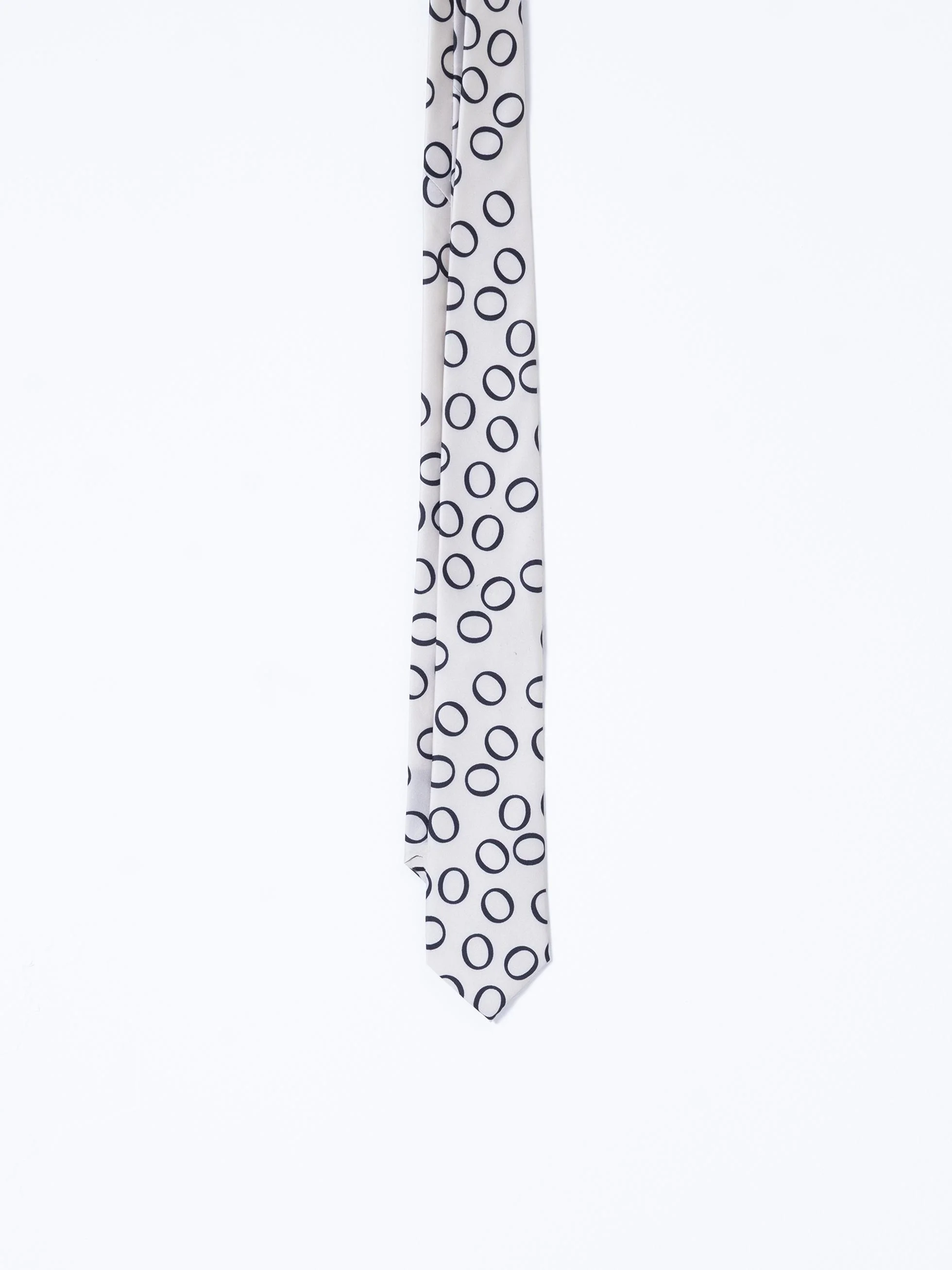 CORBATA MOTIVOS OVALADOS BLANCA - Image 3