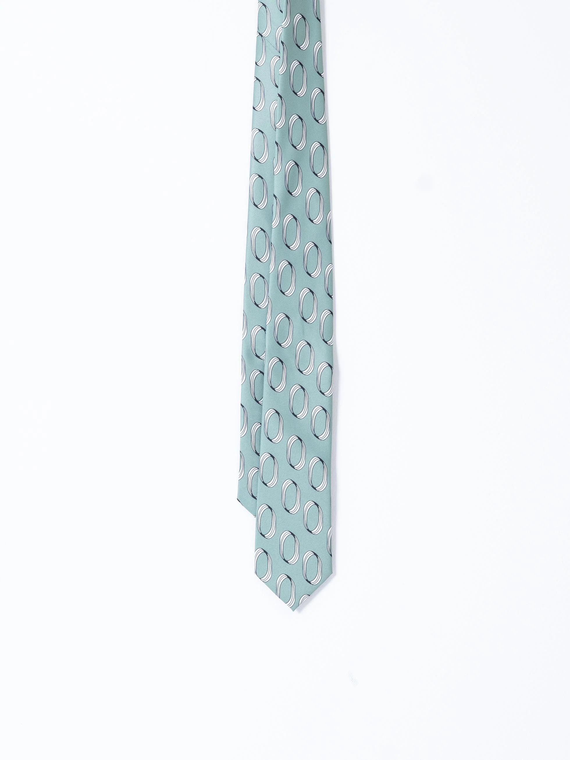 CORBATA MOTIVOS OVALADOS VERDE CLARO - Image 3