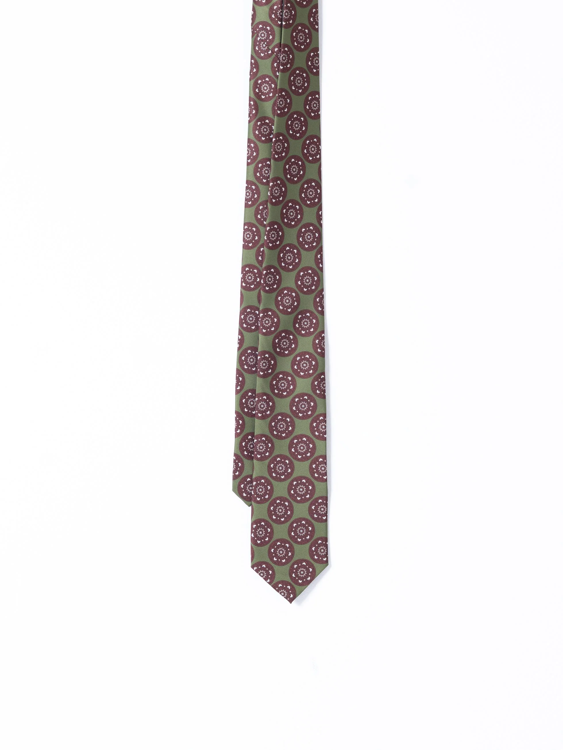 CORBATA ESTAMPADO GEOMÉTRICO OLIVA - Image 3