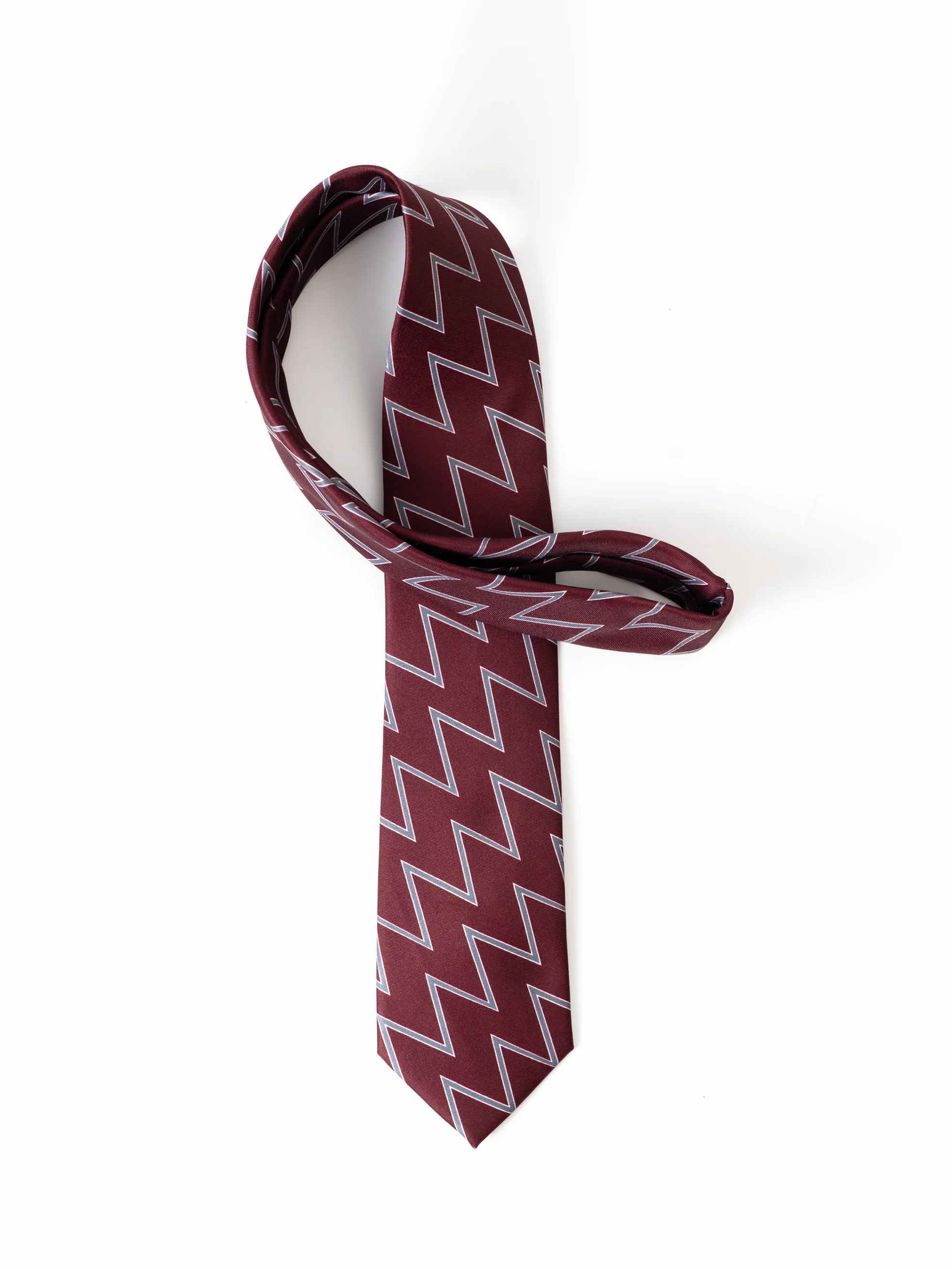 CORBATA ZIG ZAG BURDEOS - Image 2
