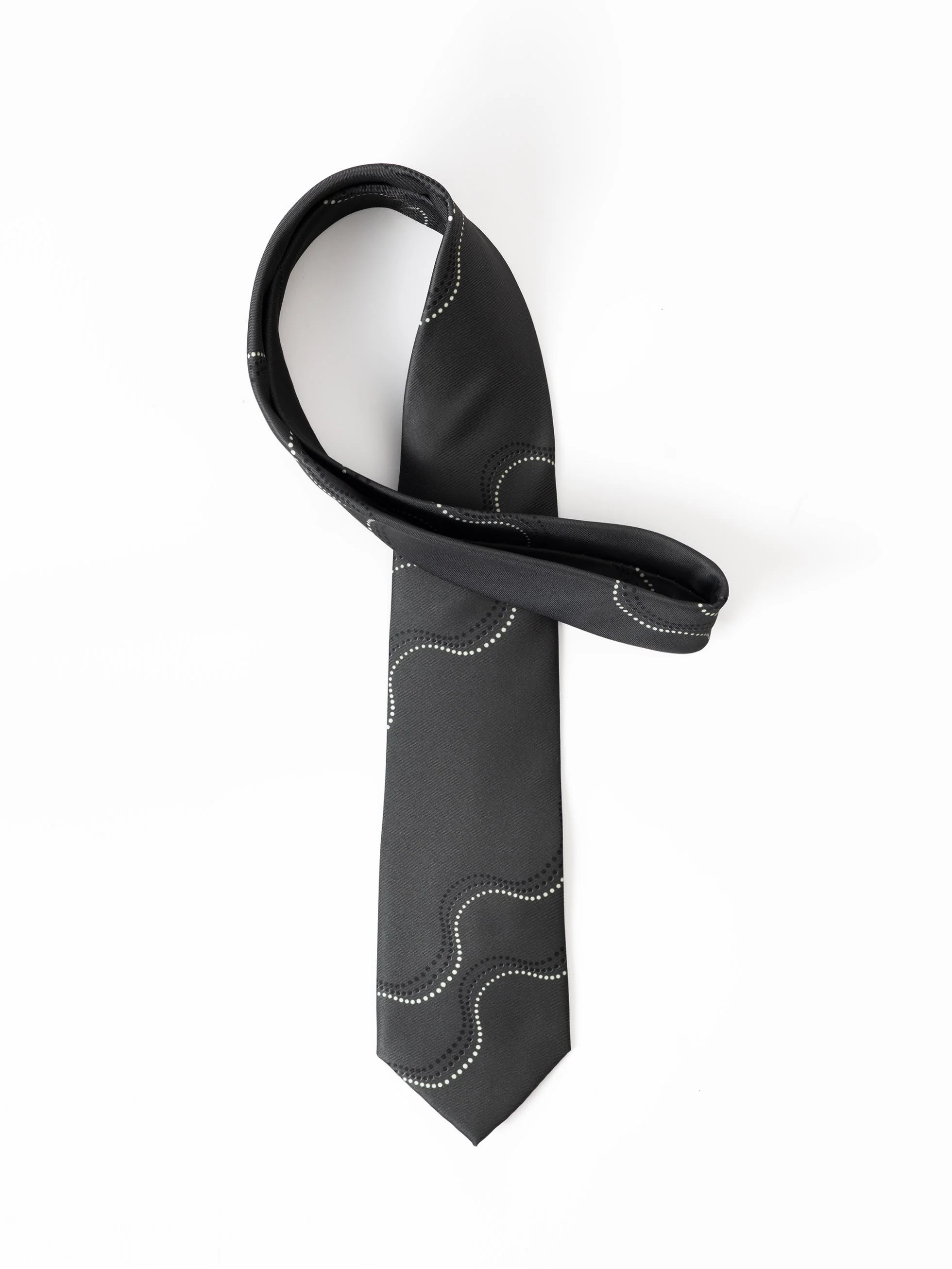 CORBATA ONDAS GRIS OSCURO - Image 2