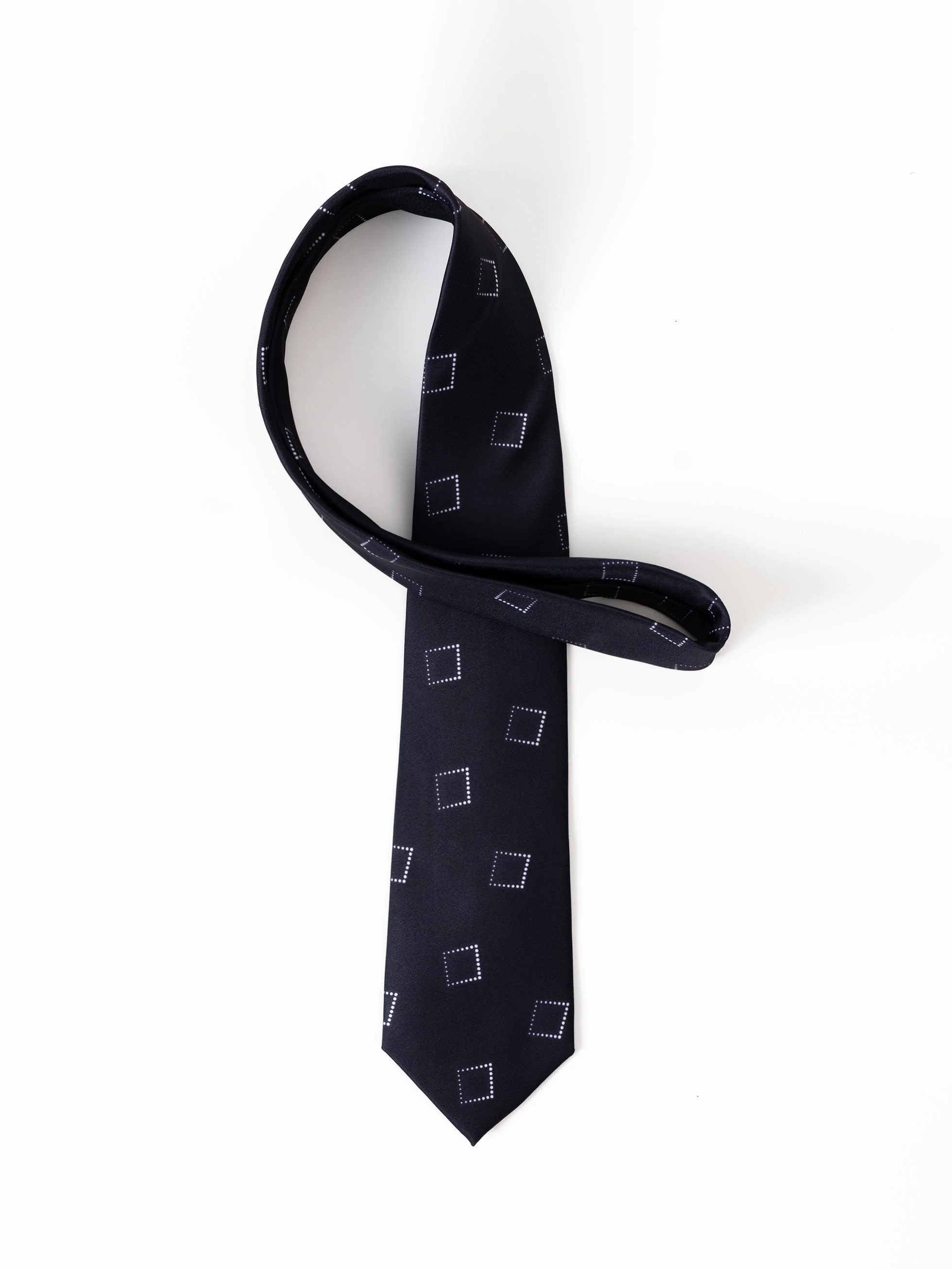 CORBATA MOTIVOS CUADRADOS AZUL NOCHE - Image 2