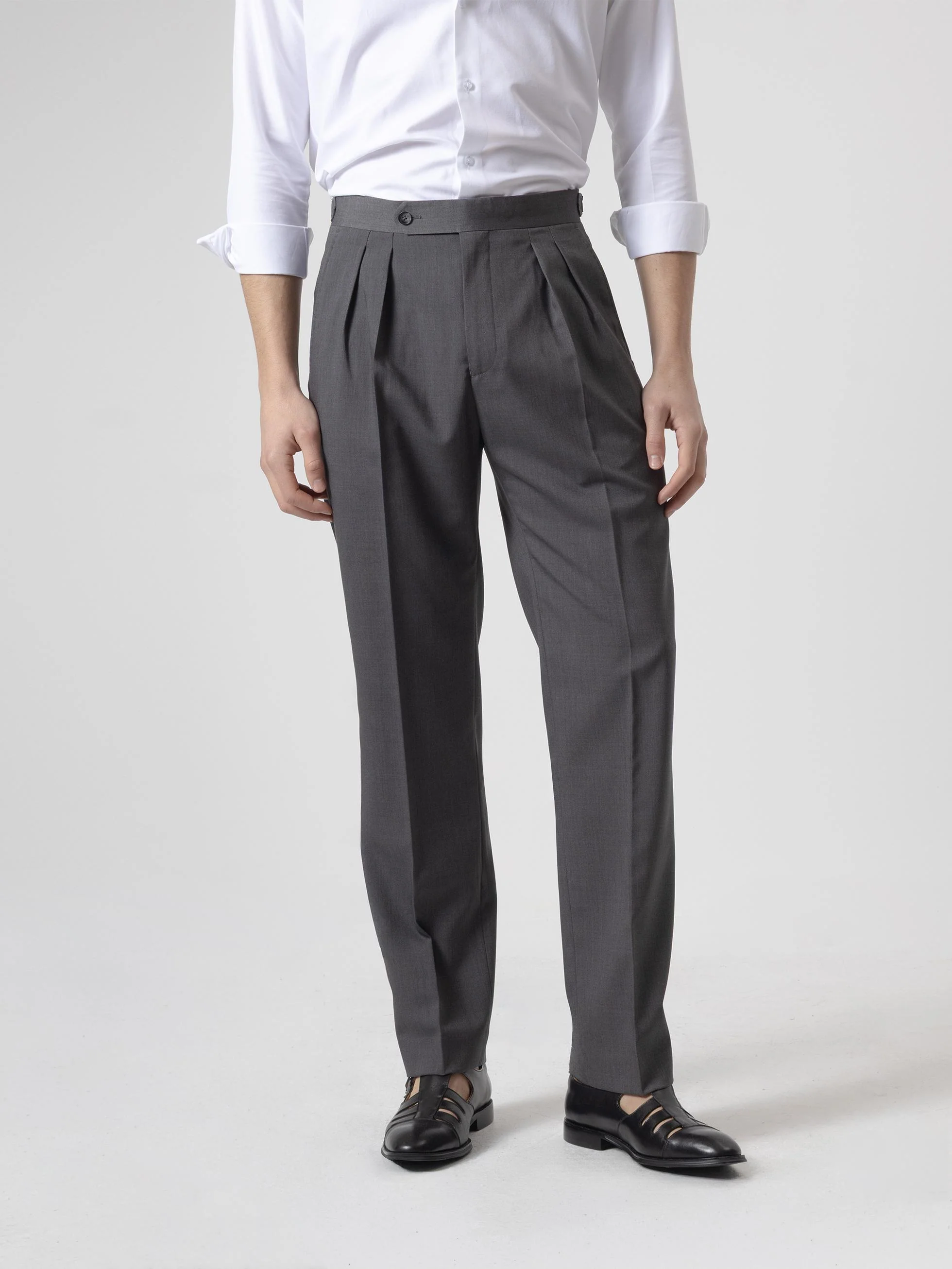 PANTALÓN ALTO RELAXED FIT GRIS OSCURO - Image 3