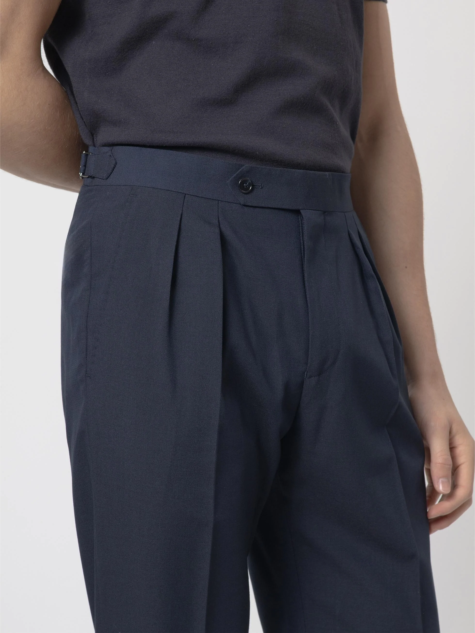 PANTALÓN ALTO RELAXED FIT MARINO - Image 3